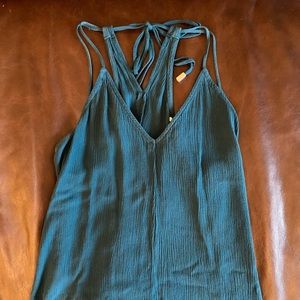 Emerald green Lovestitch v neck tank top